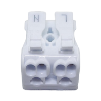 Connecteur de câble auto-bloquant à connexion rapide BELEKS, 2 pôles, 2P, bornier, boîtier PA66/PP, contacts en cuivre, LED, 24A, 450V