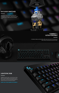 <span class=keywords><strong>Clavier</strong></span> de jeu filaire Logitech G <span class=keywords><strong>Pro</strong></span>, RGB par touche, 16,8 millions de couleurs, LIGHTSYNC, 87 touches TKL, câble détachable pour ordinateur de bureau - Product Image 6