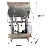 Remplisseuse volumétrique de précision semi-automatique compacte de 1 à 5 L |   Équipement pour boissons alcoolisées pour l'embouteillage de vin/vodka/eau