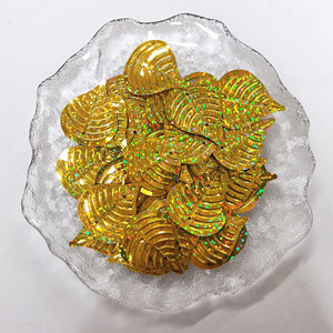 Bán buôn JM thương hiệu <span class=keywords><strong>Holographic</strong></span> Laser vàng và bạc PVC lá Sequins 31-50 mét chịu nhiệt Loose quần áo TRIM - Product Image 3