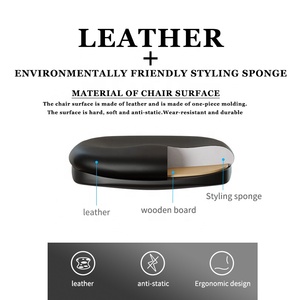Silla de laboratorio de cuero PU antiestática ESD para uso escolar Elevador de taller moderno sin polvo Función de balanceo giratorio para almacenes - Product Image 6