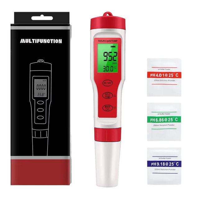 High Accuracy Digital PH test Pen Type 4 in 1 PH TDS EC Temperature Meter for Drinking Water Quality