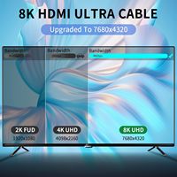 Consoles de jeu HDTV pour cinéma à domicile Appareils de streaming 48Gbps 8K & 4K Cordon ultra haute vitesse Câble HDMI 2.1