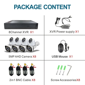 2MP 3MP 5MP 8CH 5 trong 1 <span class=keywords><strong>DVR</strong></span> AHD đạn và Dome Kit HD có dây ngoài trời tầm nhìn ban đêm CCTV ghi âm đầy đủ hệ thống <span class=keywords><strong>camera</strong></span> an ninh - Product Image 6