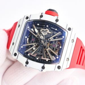 Reloj Mecánico Automático Unisex de Lujo, Caja de Fibra de Carbono en Forma de Barril, Esfera Hueca de Goma, Deportivo y Ejecutivo de Alta Gama, 5BAR - Product Image 2