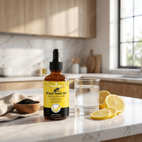 Huile de Nigelle en Gouttes Liquides (60mL) 100% Pure Pressée à Froid, Végane, Soutient la Santé Immunitaire et la Mobilité