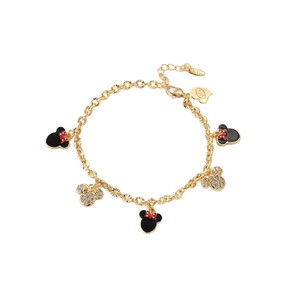 Bracelet à breloques Mickey et Minnie, style dessin animé, pierre naturelle, fer et cuivre doré, best-seller transfrontalier Europe-Amérique - Product Image 5