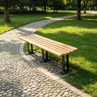Banc de jardin moderne en aluminium avec structure en HDPE, résistant à l'eau et durable