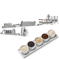 Machine industrielle automatisée de traitement du riz et des céréales, équipée d'un mélangeur et d'une friteuse, en acier inoxydable de qualité alimentaire pour la production alimentaire
