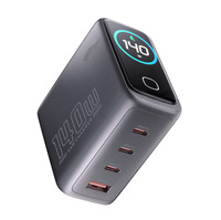 Chargeur GaN intelligent 140W avec écran AI, certification CE, protocole PD, interface Type-C, compatible iPhone 17, ordinateurs portables, multi-ports, charge rapide