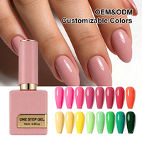 Kit de vernis gel monophase Private Label 3 en 1 sans base ni top coat, gel UV LED à retirer par trempage, logo personnalisé OEM ODM, fournitures pour ongles