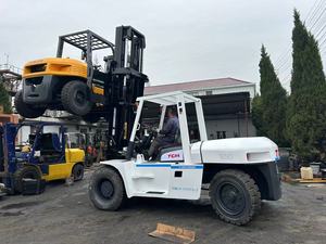 TCM FD100 10Ton <b>Used</b> Diesel Forklift 2012 Model 4-cylinder Engine High Quality Cheap Price Two/Three Stage Mast 3254mm Fork - Product Image 6