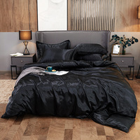 Parure de lit en microfibre brossé, couleur unie, personnalisé, avec couette, couette, luxe, résistante aux rides, King Size