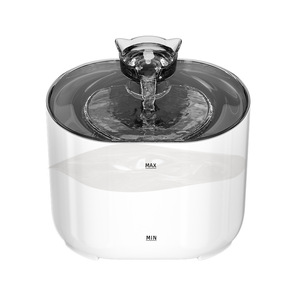 Fontaine à eau pour animaux de compagnie, pour chats et chiens, design arrondi avec filtre, prise US, modèle blanc détachable FT666 - Product Image 4