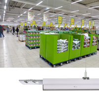 Luminaires linéaires suspendus pour supermarchés à LED 195 lm/w, très demandés