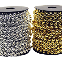 Chaînes de perles imitation perle faites à la main en or et argent pour la vente en gros, idéales pour les fournitures de mariage et de fête, parfaites pour la rentrée scolaire