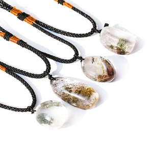 Colgante <span class=keywords><strong>fantasma</strong></span> de lágrima verde natural, colgante de 2-5cm, paisaje de piedras preciosas tallado a mano, estilo de <span class=keywords><strong>amor</strong></span> grabado para ella - Product Image 5