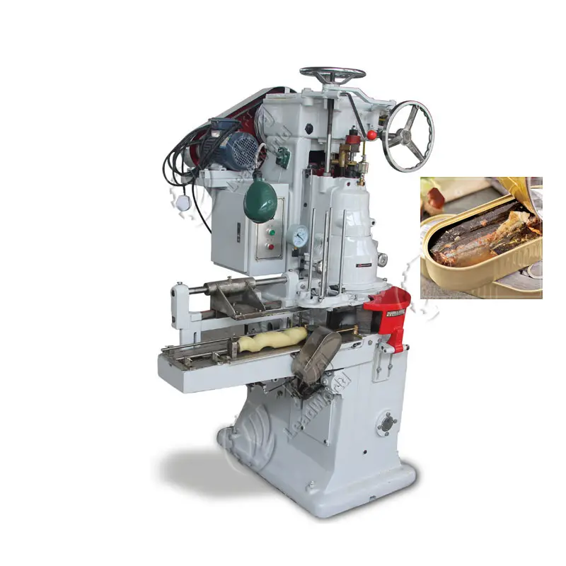 آلة أوتوماتيكية لتغليف الأسماك والأطعمة المعلبة خط إنتاج الأسماك آلة تعليب الختم
