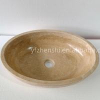 Lavabo sur comptoir en travertin, directement de l'usine, lavabo vasque personnalisé en marbre pour salle de bain d'appartement, d'hôtel ou de maison