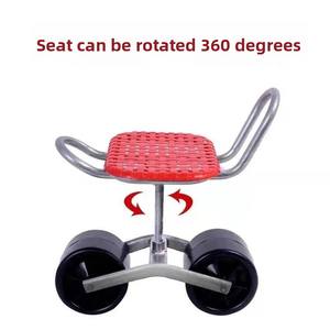 Champ Mobile siège légumes serre paresseux chariot plantation cueillette chariot chaise de travail rotatif réglable petit tabouret - Product Image 2