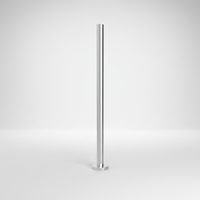 TOPTION Embout de poteau rond en acier inoxydable pour balustrade, taille : 42,4 x 1130,3 mm, finition satinée 304