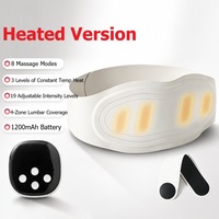 Ceinture de massage portable amincissante avec chaleur 4 zones et impulsions bioniques, soutien lombaire électrique rechargeable pour le confort au bureau et à la maison