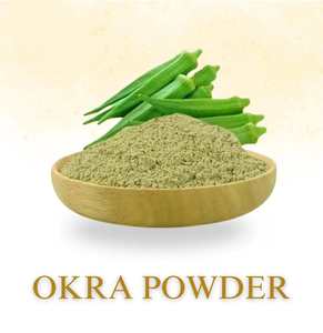 Poudre d'okra 100% OEM, riche en antioxydants et en vitamines, haute teneur en fibres alimentaires, poudre d'okra naturelle - Product Image 1
