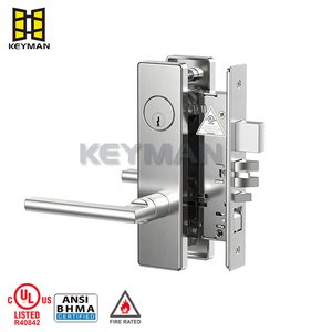 Keyman Mỹ <span class=keywords><strong>ANSI</strong></span> Lớp <span class=keywords><strong>1</strong></span> lửa đánh giá 3 giờ thương mại cửa Lỗ mộng xi lanh khóa thép không gỉ cửa trước cho căn hộ - Product Image 1