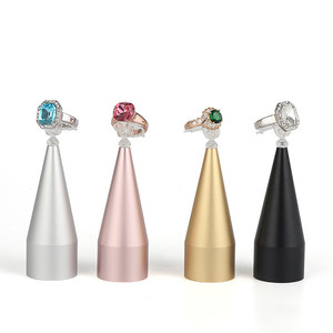 Dali Conico In Piedi In Acciaio Inox Anello Dei Monili Banco di mostra Per Il Negozio di Gioielli - Product Image 3