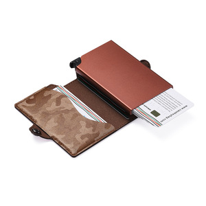 Cartera de Cuero PU con Diseño de Camuflaje, con Botón de Apertura Automática, Bloqueo RFID, Tarjetero, Billetera para Hombre - Product Image 3