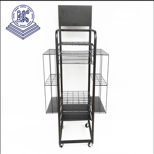 Cửa hàng bán lẻ sàn bán buôn kim loại khung ô hiển thị đứng <span class=keywords><strong>Rack</strong></span> với bánh xe - Product Image 3