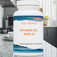 Vitamine D3 K2 5000 UI Capsules molles et gouttes liquides pour adultes pour soutenir le système immunitaire, non destiné aux nouveau-nés