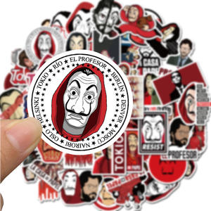 50 hojas de español de La serie de televisión de La <span class=keywords><strong>casa</strong></span> de papel TEMPORADA 3 dinero robo impermeable pegatinas - Product Image 5