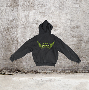 Sweat-shirts à capuche personnalisés avec fermeture éclair, logo brodé, coton lourd, sweat-shirt pour homme de haute qualité, survêtement en molleton surdimensionné, impression - Product Image 1