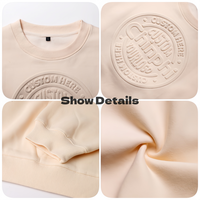 Sudadera con capucha de peso pesado de Venta caliente logotipo personalizado 3D en relieve pantalla impresión capucha sudadera sudaderas con capucha para hombres