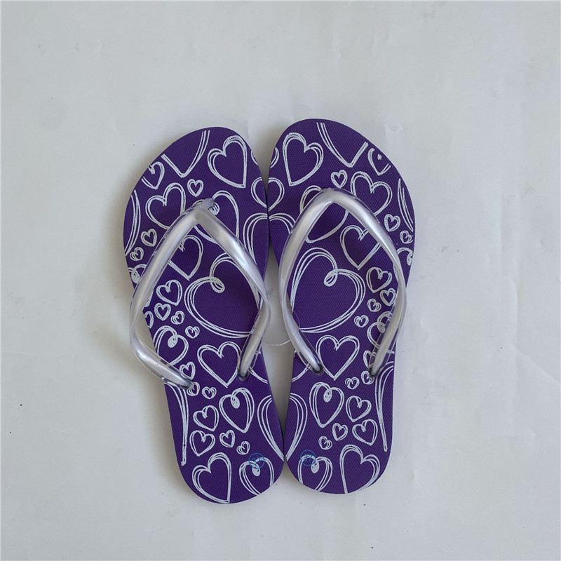 Women Summer Beach Slippers Flipflops Printing Rubber PE PVC Filp Flops Wholesale
