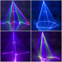 Luz Láser de Animación RGB a Todo Color de 8W/10W, Proyector de Escenario 4 en 1 con DMX/Sonido/Automático para Discotecas y DJ