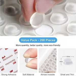 Tampons de protection autocollants en silicone transparents pour portes d'armoires, patins antidérapants pour meubles, fabricant OEM - Product Image 5