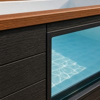 Piscine hors sol de luxe intégrée haut de gamme avec fenêtre en verre, piscine extérieure moderne pour jardin 20ft/40ft