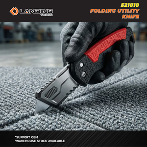 Couteau utilitaire pliant robuste 521010 en acier au carbone à lame à changement rapide, manche en nylon, pour découpe de carton, usage industriel et bricolage – Vente chaude - Product Image 3