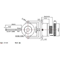2910 12V 24V DC zumbador piezoeléctrico activo 100dB tono alarma de sonido continuo zumbador electrónico con cable 30*25MM sirena de circuito