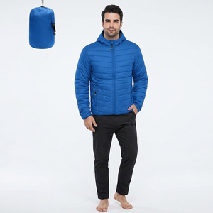 Veste d'hiver épaisse de haute qualité pour homme, couleur unie, avec capuche et rembourrage en duvet, veste matelassée pour homme - Product Image 1