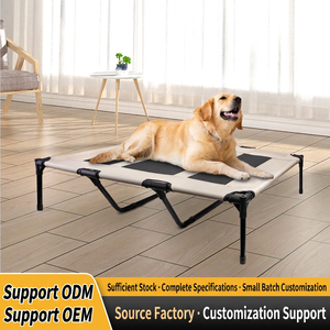 Pet Camping <b>Bed</b> Rectangular Iron Frame Breathable Waterproof Collapsible Dog <b>Bed</b> Large Size Outdoor Use - Product Image 1
