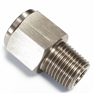 Bộ điều hợp thủy lực bằng thép không gỉ chính xác <span class=keywords><strong>CNC</strong></span> với chuyển đổi 1/8npt sang m10x1 cho các dụng cụ áp suất dầu ô tô - Product Image 1