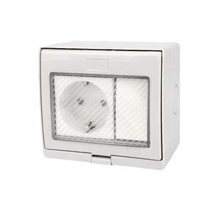 欧州ドイツ壁ソケットEUプラグ付きIP55ドイツ防水・耐防屋外オープンソケット - Product Image 6