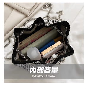 Sac à main seau pour femme, nouveau modèle, à prix abordable, avec chaîne et perles, pochette de soirée, sac de mariage, fournisseur Tanjing - Product Image 6