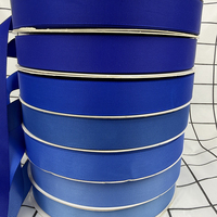 Pita Grosgrain Biru Dongker Kepadatan Tinggi Grosir, Webbing Bergaris Biru Tua untuk Branding Mewah & Hadiah Perusahaan