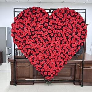 Tissu 3D 5D personnalisé tissu enroulable soie artificielle rose pivoine <span class=keywords><strong>fleurs</strong></span> panneau de fond mural mariage décor mur de <span class=keywords><strong>fleurs</strong></span> artificielles - Product Image 2