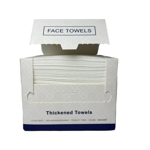 Serviettes faciales douces en viscose biodégradable à séchage rapide, couleur unie, grandes, non tissées, pour usage domestique, personnalisation OEM - Product Image 1