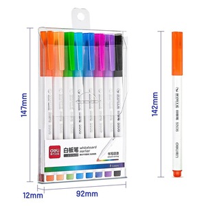 Marcadores de pizarra blanca Deli S504 de 8 colores, borrables, a base de agua, para uso en oficina. - Product Image 3